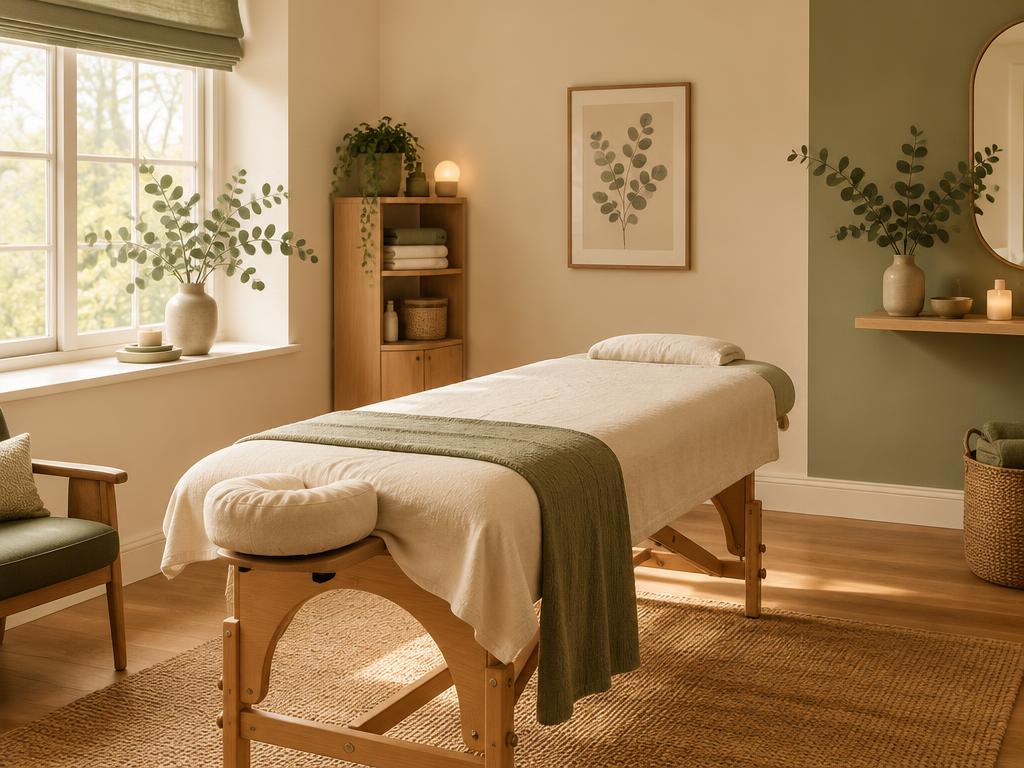 Treatment room at Marylebone House — warm, calm and welcoming